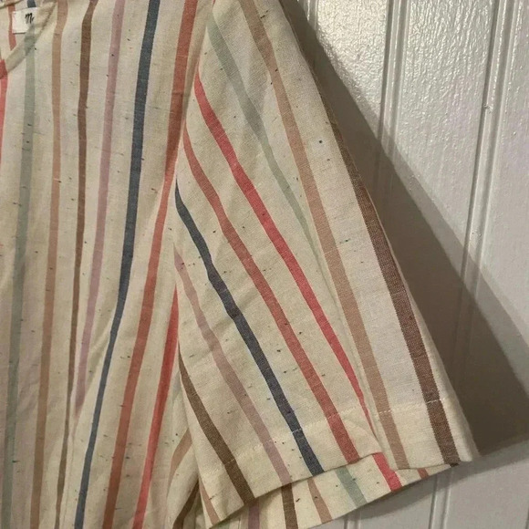 Nwot Madewell striped tie front, button up back - Picture 7 of 10